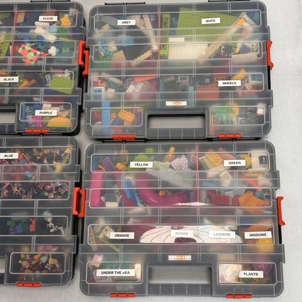 LEGO Friends Creator 14 LB Bulk Lot + 50 Minifigures + 7 Manuals + 4 Storage Box